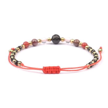 Bransoletka celebrytka TURMALIN + znak zodiaku BARAN zodiak